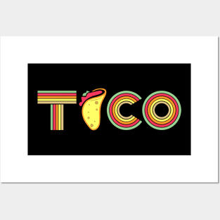 taco retro Posters and Art